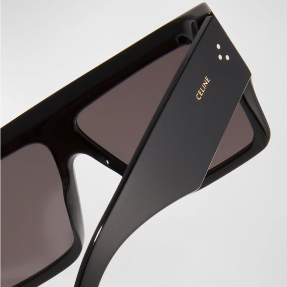 Celine Chunky Rectangle Acetate Sunglasses - Picture 7 of 14
